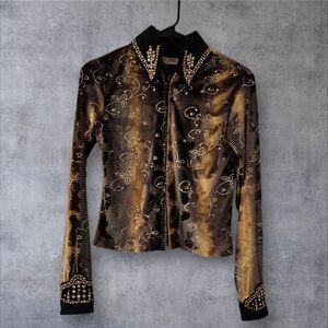 Rhinestone Cowgirl Show Top Jacket Western Wear Horse  Riding Embellished